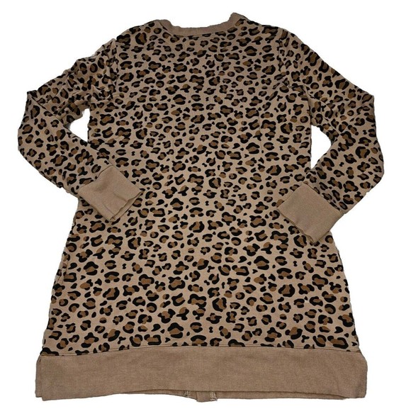Evy's Tree Vivie Cardigan Leopard Animal Print Sweater VNeck Button Sweatshirt L - Picture 3 of 12